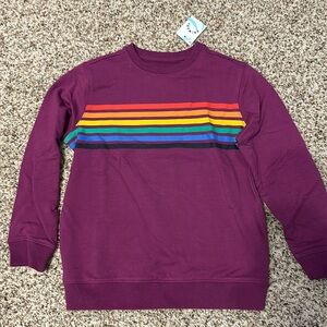 Primary purple rainbow sweatshirt